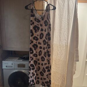 SHEIN Leopard Print Dress - Pink and Black